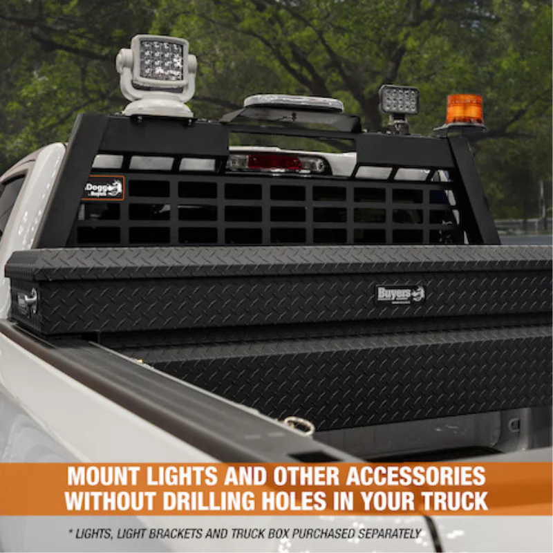 Buyers Products 25.00-inch Tall Gloss White Heavy-Duty Steel GuardDogg Pickup Truck Headache Rack Bundle with Mounting Brackets Model 851605 - Image 17