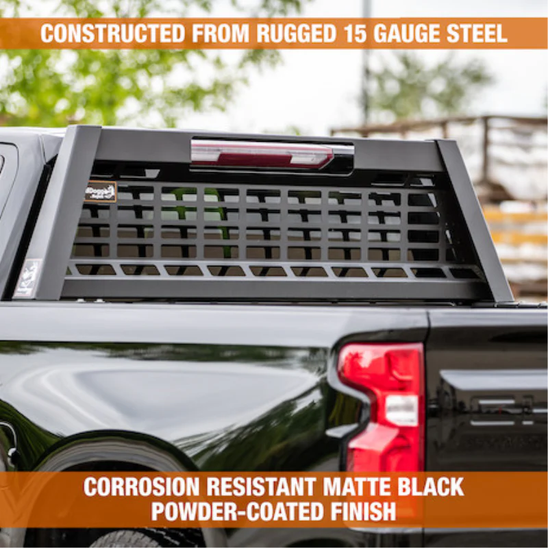 Buyers Products 23" Inch Tall Matte Black Heavy-Duty Steel GuardDogg Pickup Truck Headache Rack Bundle with Mounting Brackets Model 851460 - Image 8