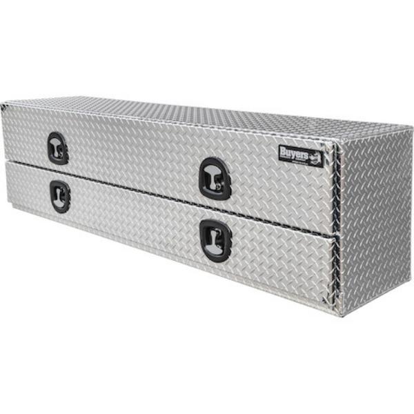 Buyers Products Flatbed Contractor Top Mount Truck Box With Drop Down Doors 90" Aluminum Model 1701588 - Image 17