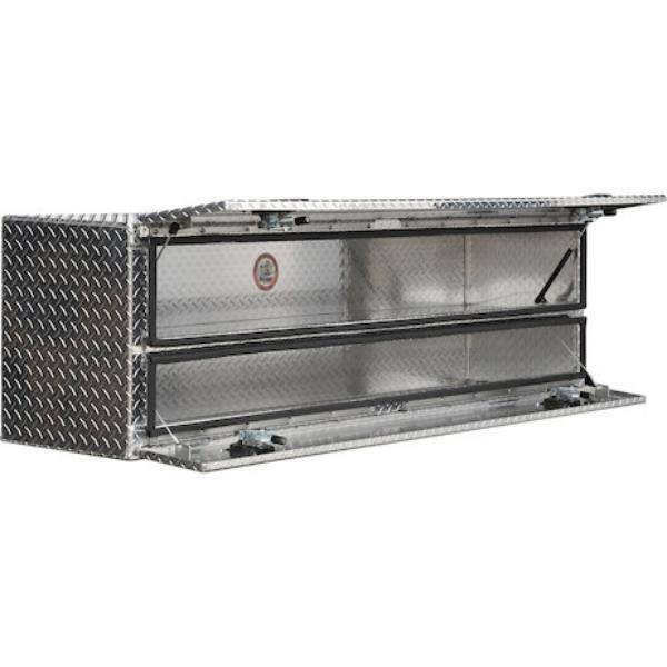 Buyers Products Flatbed Contractor Top Mount Truck Box With Drop Down Doors 90" Aluminum Model 1701588 - Image 3