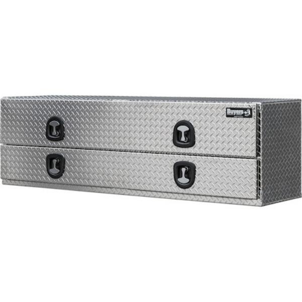 Buyers Products Flatbed Contractor Top Mount Truck Box With Drop Down Doors 90" Aluminum Model 1701588 - Image 5