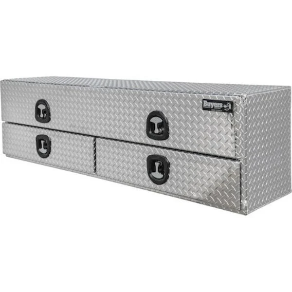 Buyers Products Flatbed Contractor Top Mount Truck Box With Drawers 88" Aluminum Model 1701683 - Image 13