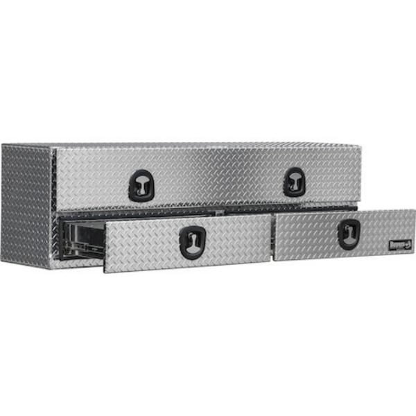 Buyers Products Flatbed Contractor Top Mount Truck Box With Drawers 88" Aluminum Model 1701683 - Image 7