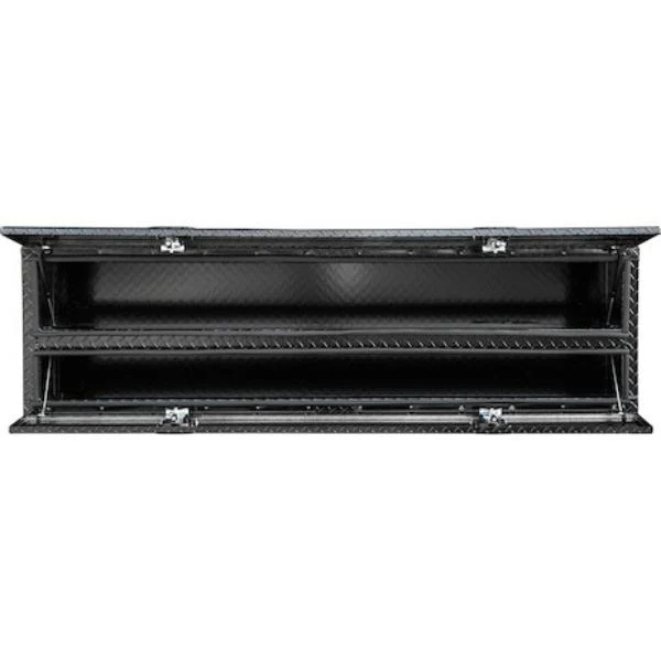 Buyers Products Flatbed Contractor Top Mount Truck Box With Drop Down Doors 96" Gloss Black Aluminum Model 1721593 - Image 9