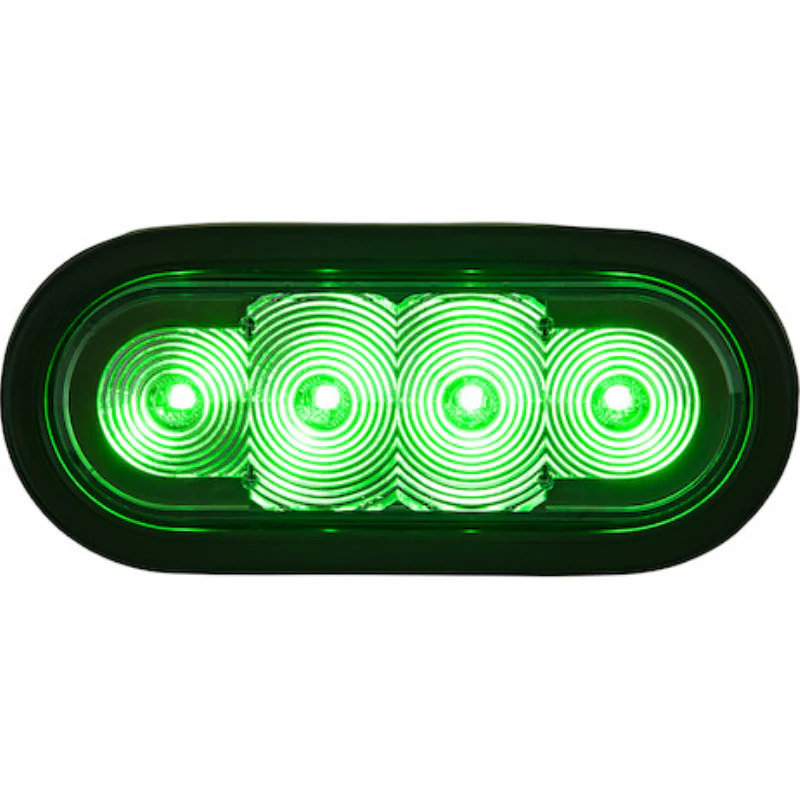 Buyers Products 6 Inch Thin Oval LED Green Strobe Light With Grommet Model SL62GO