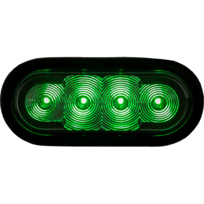 Buyers Products 6 Inch Thin Oval LED Green Strobe Light With Grommet Model SL62GO - Image 2