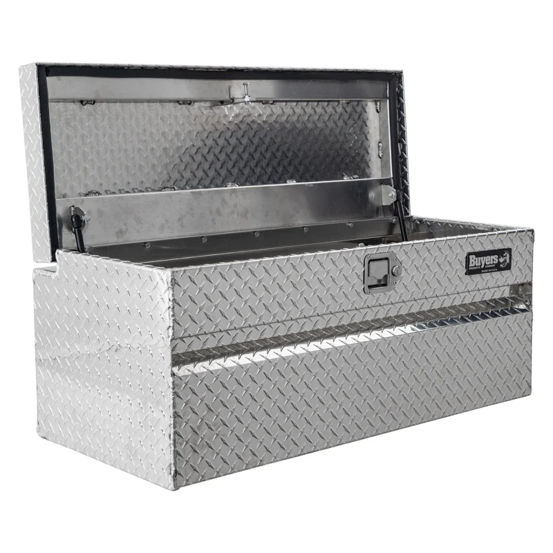 Buyers Products Diamond Tread Aluminum Chest Tool Box for Mid-Size Trucks Model 1712130 - Image 4