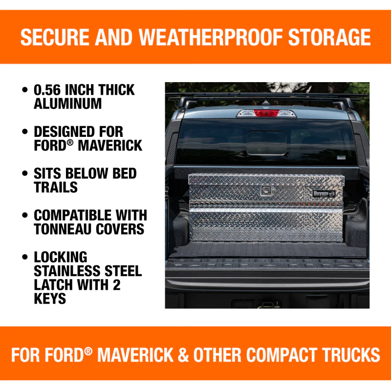 Buyers Products Diamond Tread Aluminum Chest Tool Box for Mid-Size Trucks Model 1712130 - Image 8
