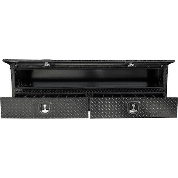 Buyers Products Flatbed Contractor Top Mount Truck Box With Drawers 90" Gloss Black Aluminum Model 1721688 - Image 8