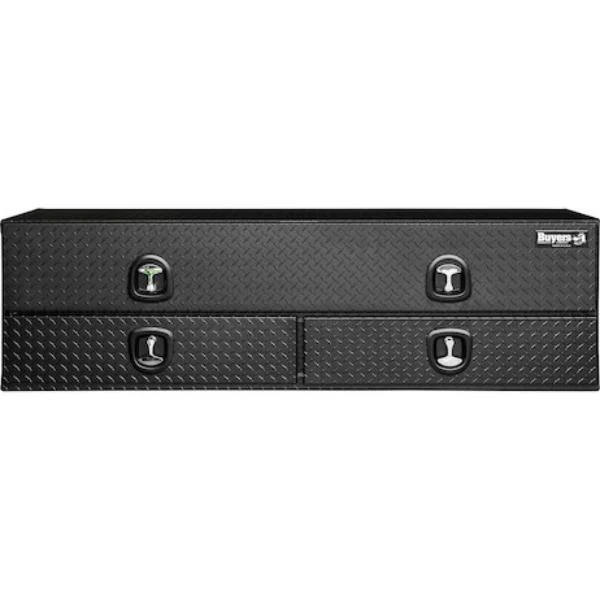 Buyers Products Flatbed Contractor Top Mount Truck Box With Drawers 90" Matte Black Aluminum Model 1722688 - Image 10