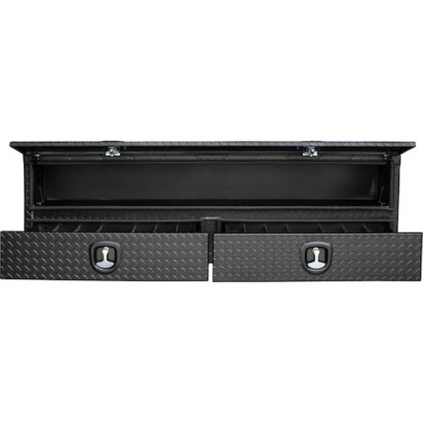 Buyers Products Flatbed Contractor Top Mount Truck Box With Drawers 90" Matte Black Aluminum Model 1722688 - Image 11