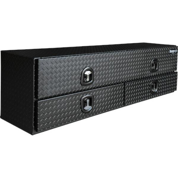 Buyers Products Flatbed Contractor Top Mount Truck Box With Drawers 90" Matte Black Aluminum Model 1722688 - Image 4