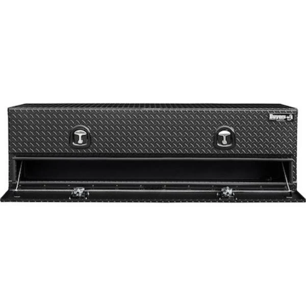 Buyers Products Flatbed Contractor Top Mount Truck Box With Drop Down Doors 88" Matte Black Aluminum Model 1722583 - Image 10