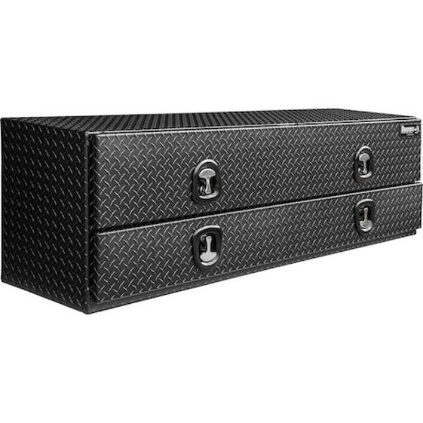 Buyers Products Flatbed Contractor Top Mount Truck Box With Drop Down Doors 88" Matte Black Aluminum Model 1722583 - Image 3