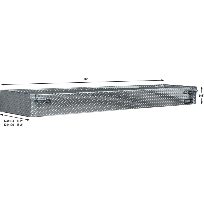 Buyers Products Heavy-Duty Diamond Tread Open-Top Cargo Basket 9.5x18x96 Model 1744196 - Image 3