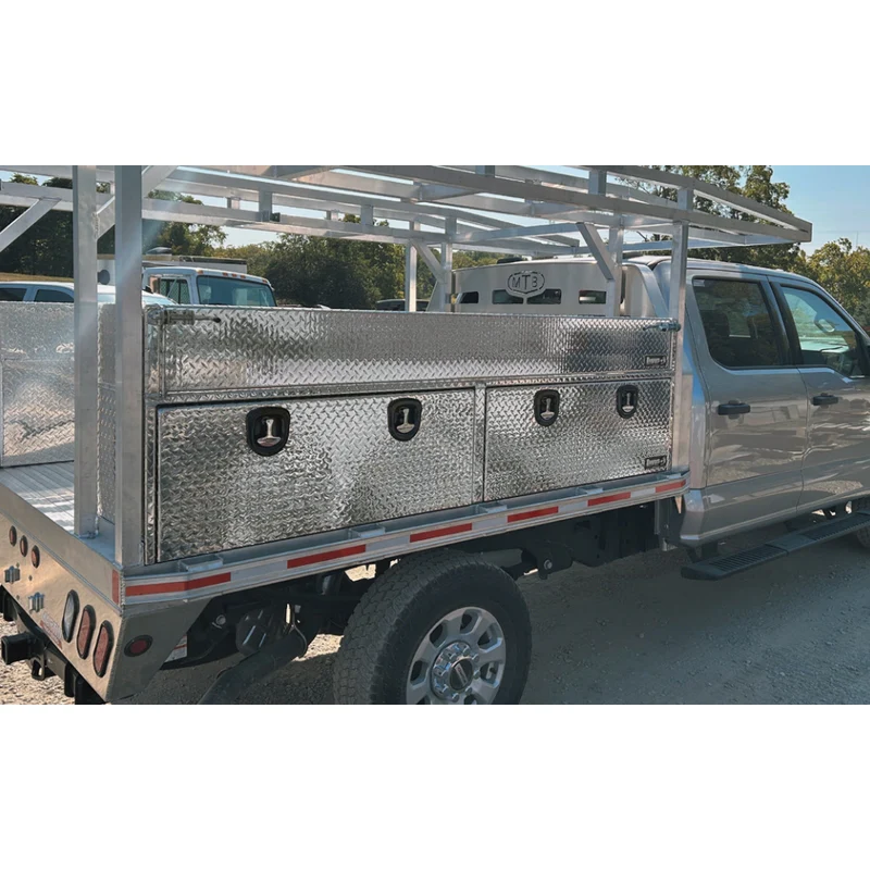 Buyers Products Heavy-Duty Diamond Tread Open-Top Cargo Basket 9.5x18x96 Model 1744196 - Image 5