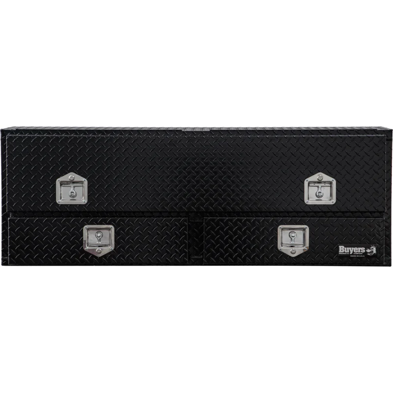 Buyers Products Pickup Contractor Top Mount Truck Box With Drawers 60" Gloss Black Aluminum 1725631 - Image 7