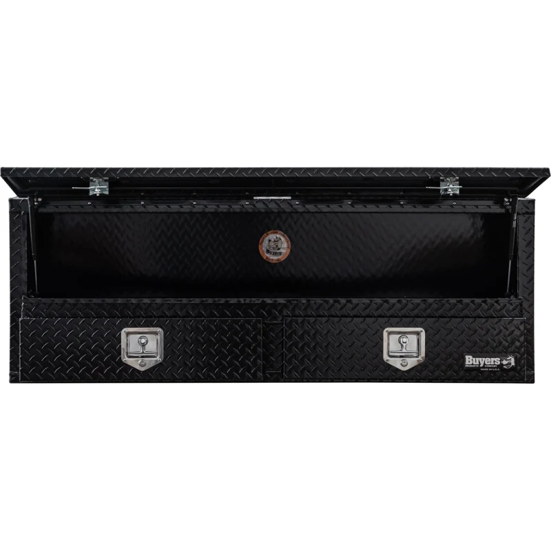 Buyers Products Pickup Contractor Top Mount Truck Box With Drawers 60" Gloss Black Aluminum 1725631 - Image 8