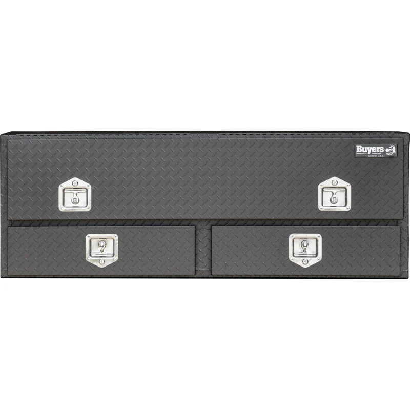 Buyers Products Pickup Contractor Top Mount Truck Box With Drawers 96" Matte Black Aluminum 1735661 - Image 8