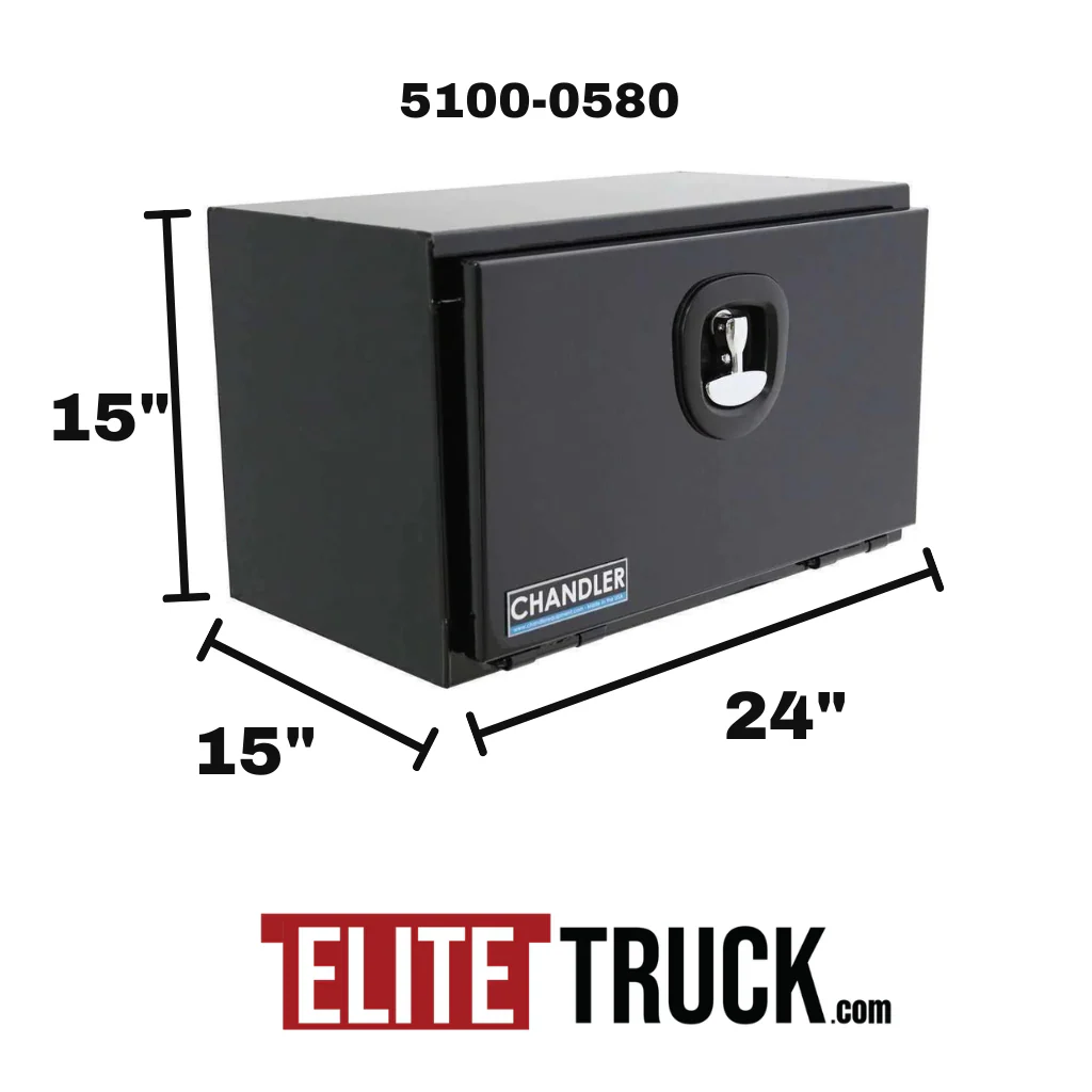 Chandler Underbody Carbon Steel Toolbox 15X15X24 Textured Black With Drop Down Door Model 5100-0580 - Image 3