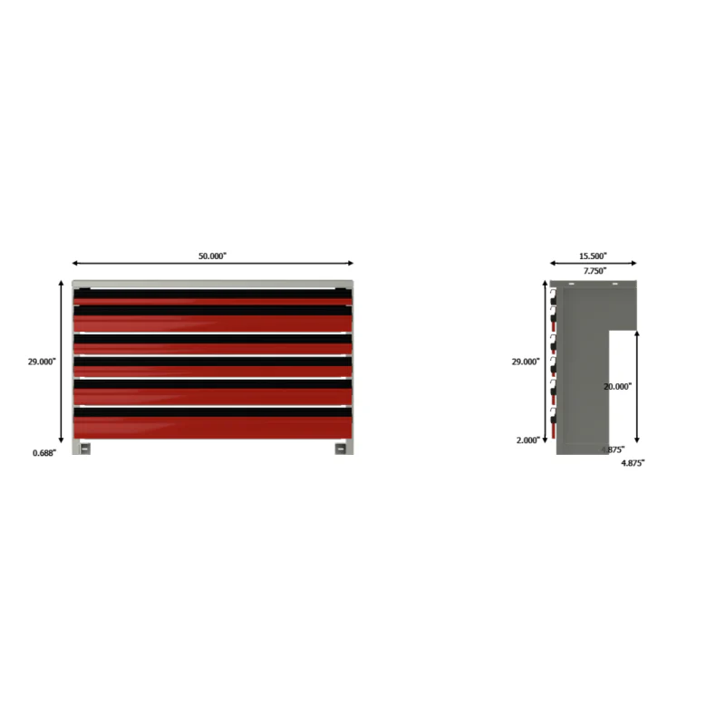 CTech CM Truck Bodies Service Body Drawer Unit 50w x 29h x 15.5d 9451325 - Image 2