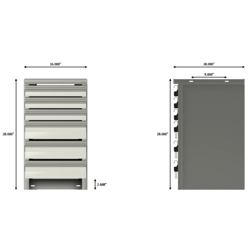 CTech Palfinger Service Body Drawer Unit 16w x 28h x 18d 522307 - Image 2