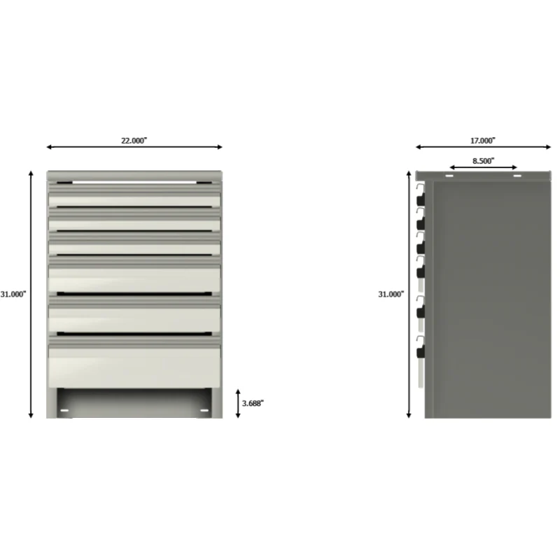 CTech Palfinger Service Body Drawer Unit 22w x 31h x 17d 522303 - Image 2