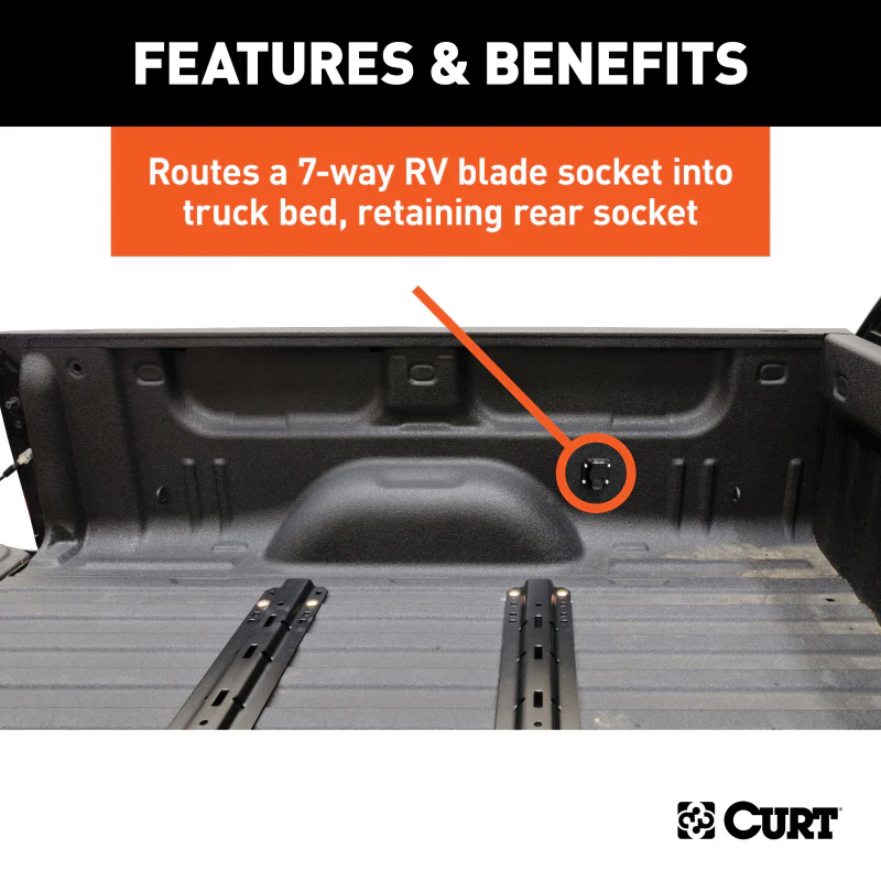 CURT 10' Custom Wiring Extension Harnesses (Adds 7-Way RV Blade to Truck Bed, 10-Pk) Model 56000010 - Image 4