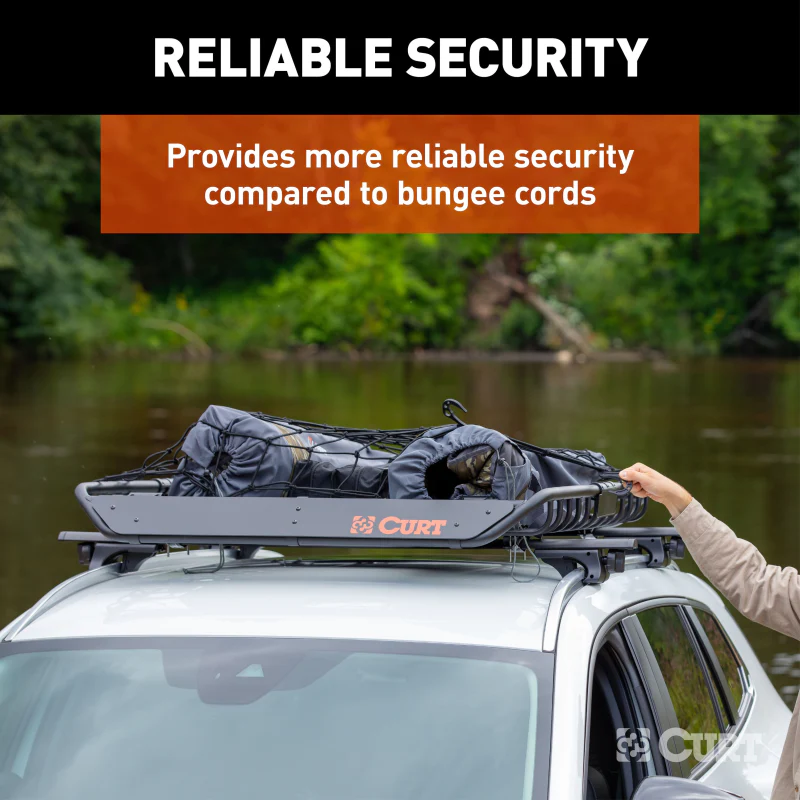 CURT 44" x 36" Elastic Cargo Net for Roof Basket Model 18218 - Image 4