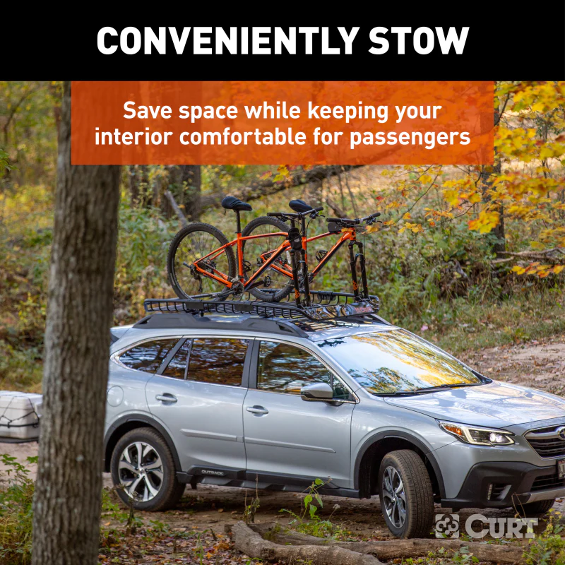 CURT 6 sq. ft. Black Steel Roof Rack Cargo Carrier Extension Model 18124 - Image 5