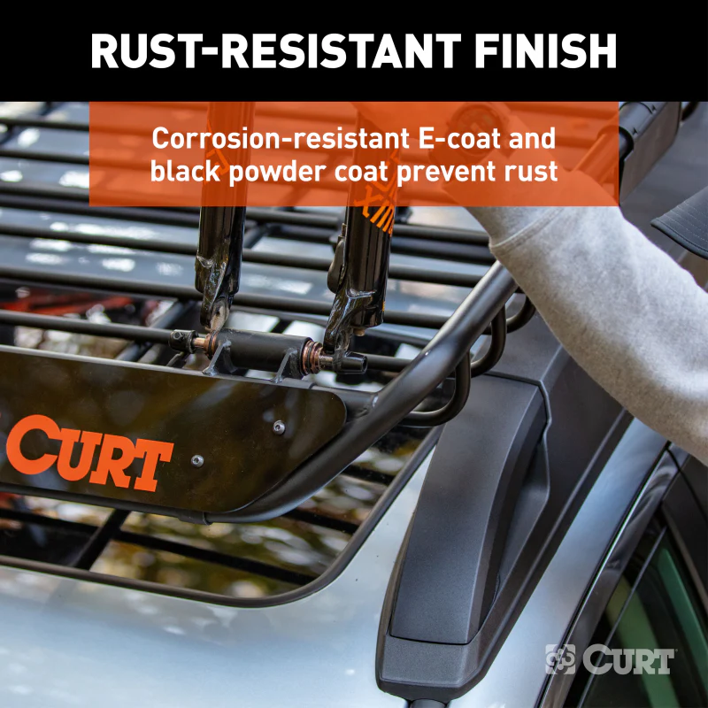 CURT 6 sq. ft. Black Steel Roof Rack Cargo Carrier Extension Model 18124 - Image 8