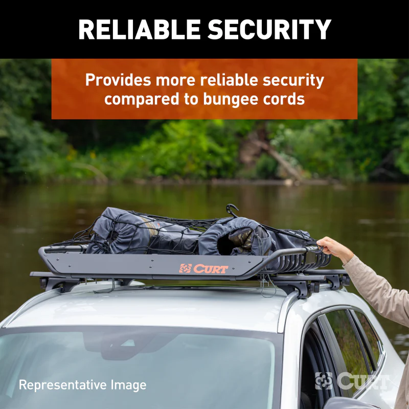 CURT 64" x 36" Elastic Cargo Net for Roof Basket Model 18219 - Image 4