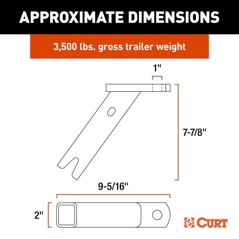 CURT ActiveLink Ball Mount, 2" Ball, 3,500 lbs. GTW Model 18416 - Image 7