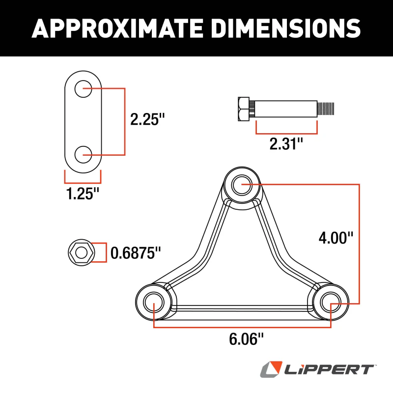 CURT AP Kit for 2-7K-lb. Double-Eye Tandem Axles - Tall Equalizer, Standard Bolts Model 121098L - Image 5