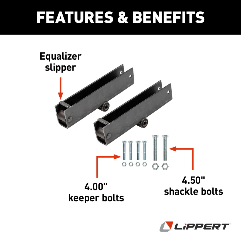 CURT Attaching Parts for 10,000-lb. Slipper Tandem Axles - 48-1/4" - No Equalizer Model 184175 - Image 3