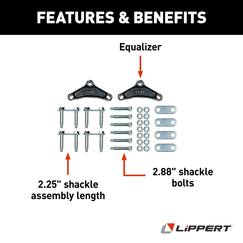 CURT Attaching Parts for 2-7K-lb. Double-Eye Tandem Axles - Standard Equalizer, Bolts Model 121097L - Image 4