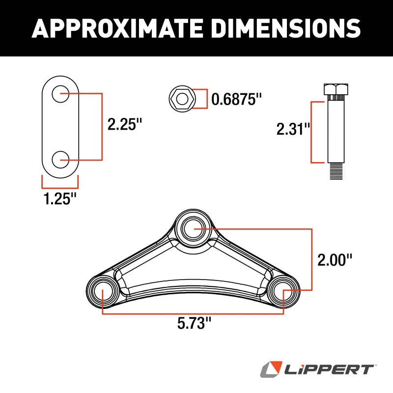 CURT Attaching Parts for 2-7K-lb. Double-Eye Tandem Axles - Standard Equalizer, Bolts Model 121097L - Image 5