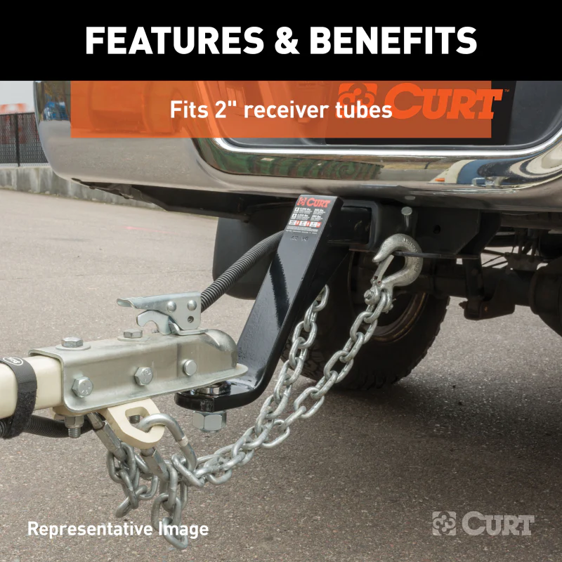 CURT Class 3 Ball Mount, Imported (2" Shank, 5,000 lbs., 8" Drop, 13" Long) Model 45891 - Image 5
