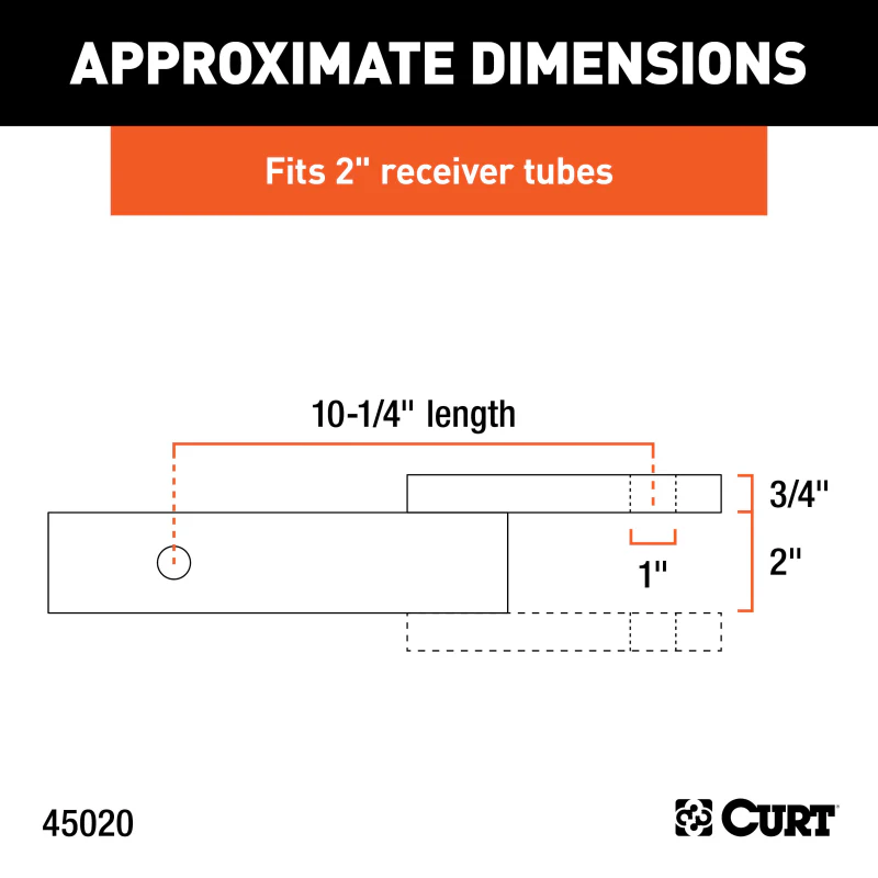 CURT Class 3 Ball Mount, Imported (2" Shank, 7,500 lbs., 2" Drop, 10-1/4" Long) Model 45829 - Image 7