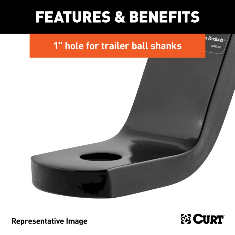 CURT Class 3 Ball Mount, Imported (2" Shank, 7,500 lbs., 4" Drop, 10-1/4" Long) Model 45860 - Image 5