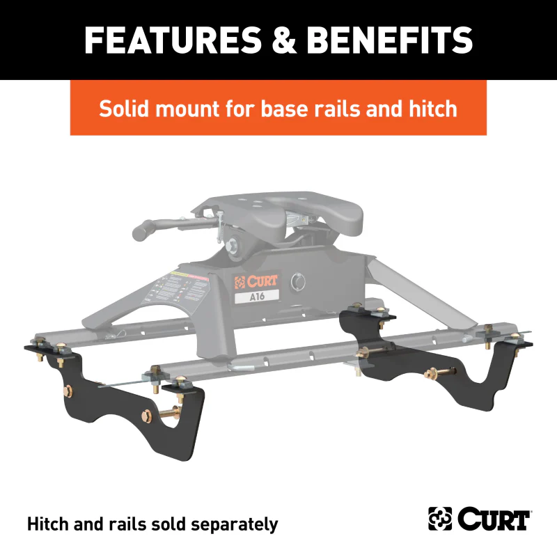 CURT Custom 5th Wheel Brackets, Fits Select Ford F-250, F-350 Super Duty Model 16432 - Image 3