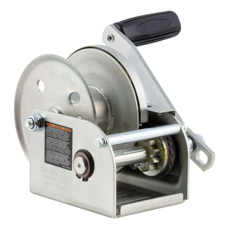 CURT Hand-Crank Brake Winch, 1,000 lbs, 4.2:1 Gear Ratio, 7" Handle Model 29610 - Image 2
