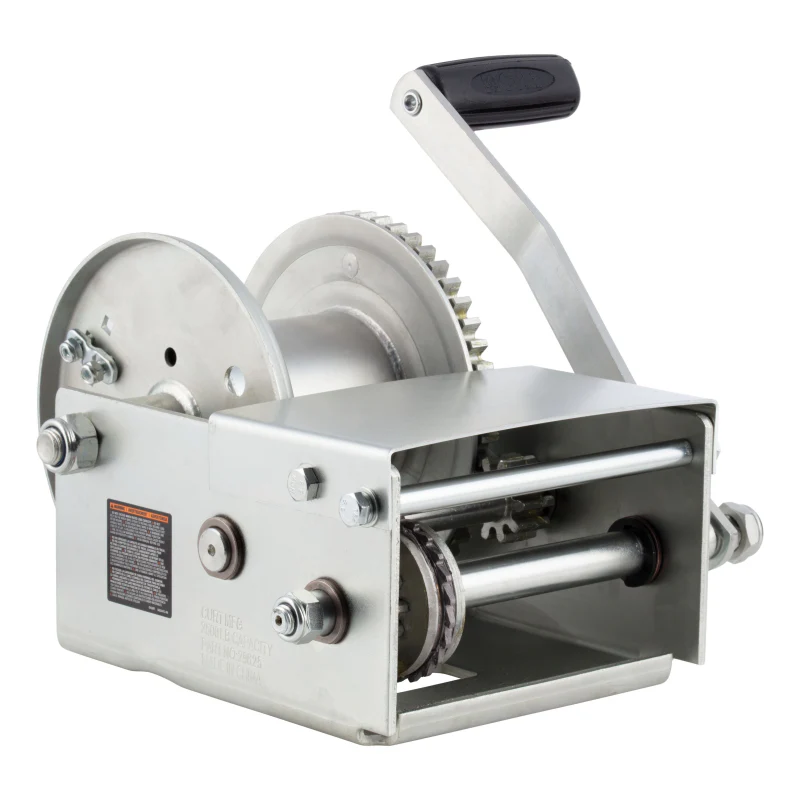 CURT Hand-Crank Brake Winch, 2,500 lbs, 15.8:1 Gear Ratio, 10.6" Handle Model 29625 - Image 2