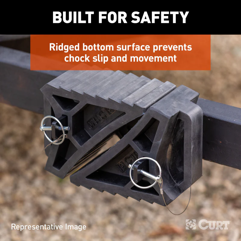 CURT HD Wheel Chock with Mounting Bracket Model 22803 - Image 5