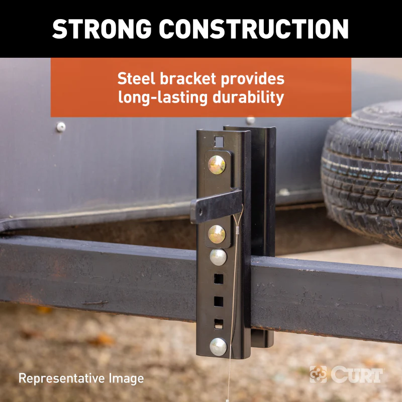CURT HD Wheel Chock with Mounting Bracket Model 22803 - Image 6