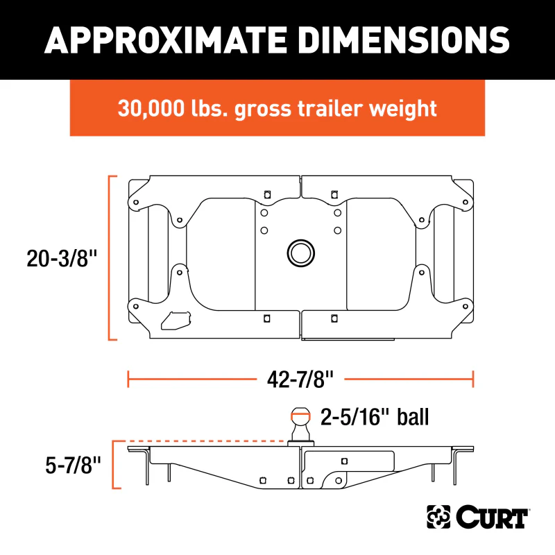CURT OEM-Style Gooseneck Hitch, Fits Select Ford F-250, F-350, F-450 Super Duty Model 60702 - Image 6