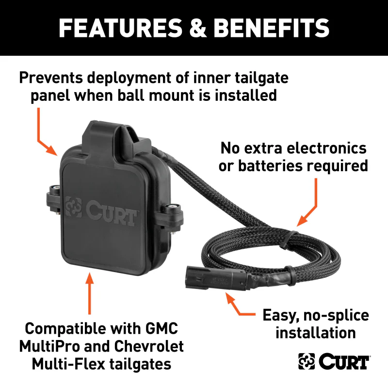 CURT Protective MultiPro / Multi-Flex Tailgate Sensor with 2-1/2 Model 58268 - Image 3