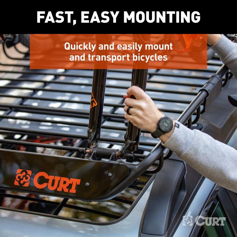 CURT Quick-release Bike Mount Accessory for Model 18123 Roof Rack  Model 18125 - Image 5