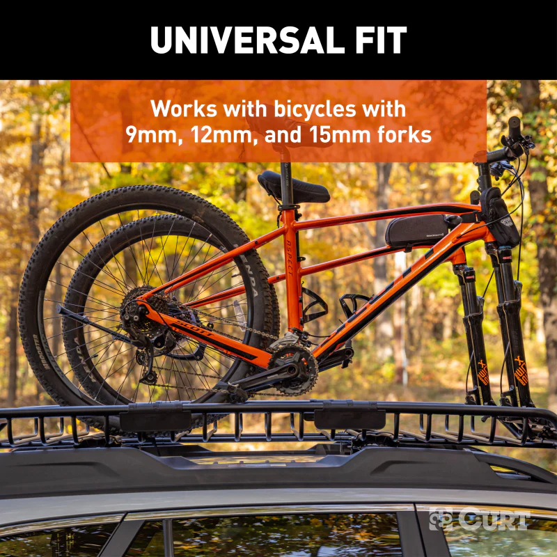 CURT Quick-release Bike Mount Accessory for Model 18123 Roof Rack  Model 18125 - Image 6