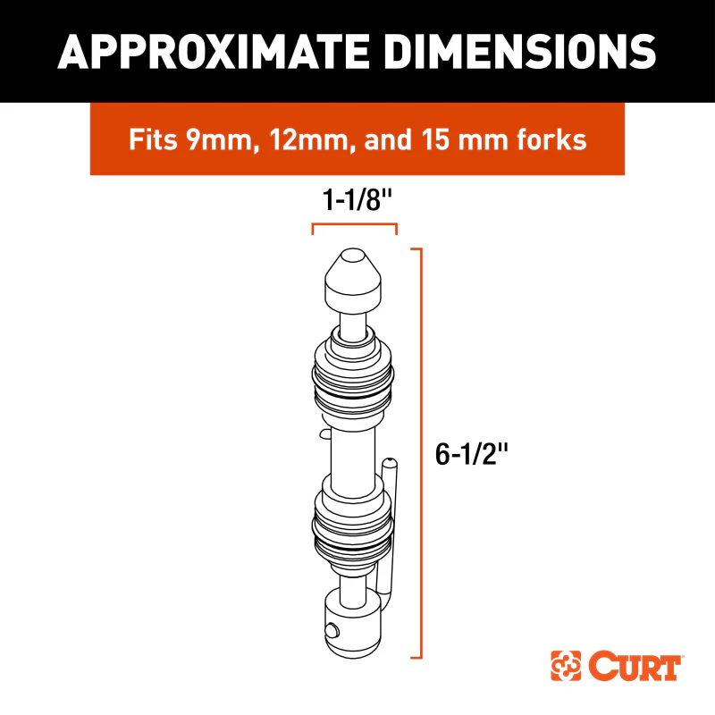 CURT Quick-release Bike Mount Accessory for Model 18123 Roof Rack  Model 18125 - Image 8
